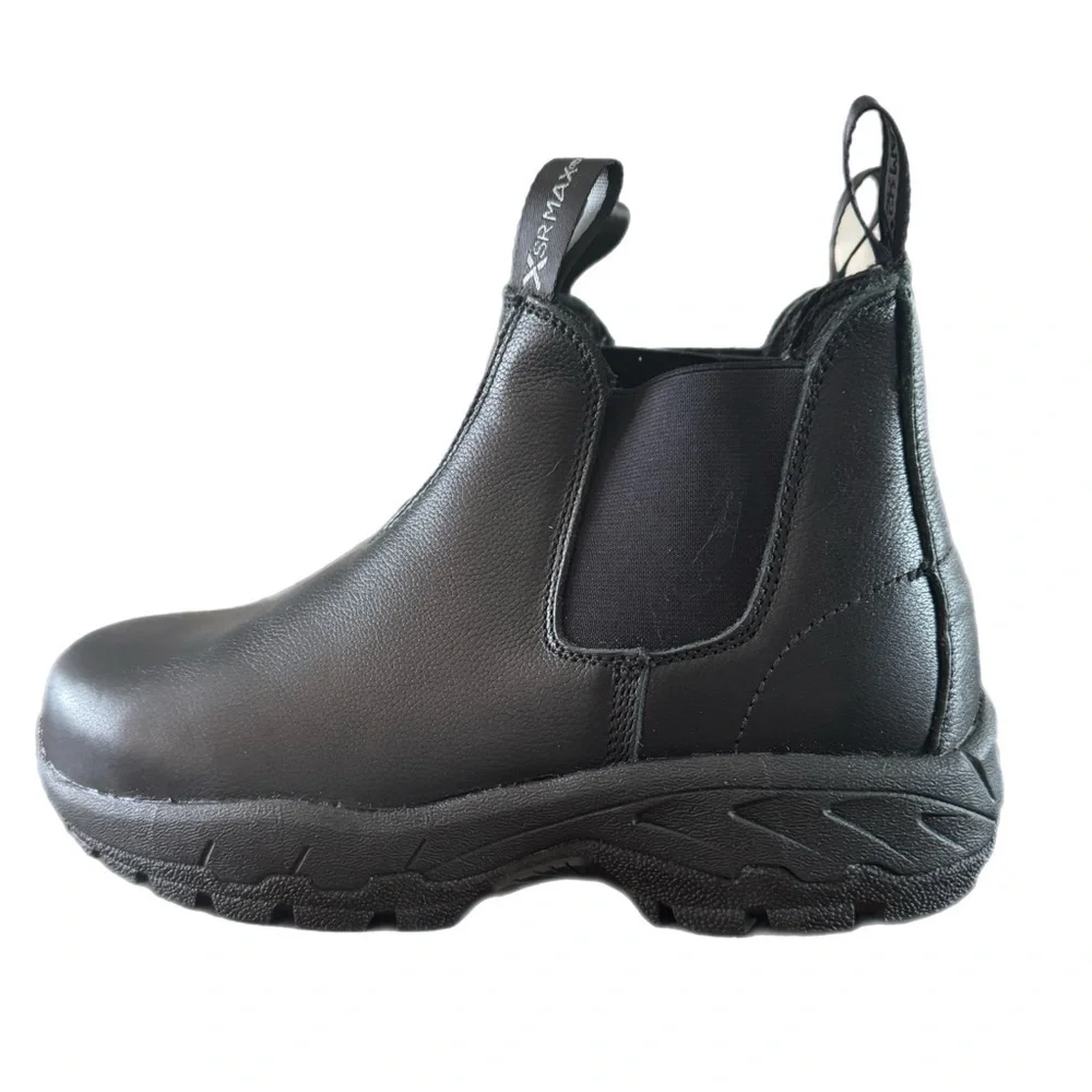 SR MAX Men’s Black Leather Tulsa MaxTRAX Composite Toe Romeo Boots Sz 7.5